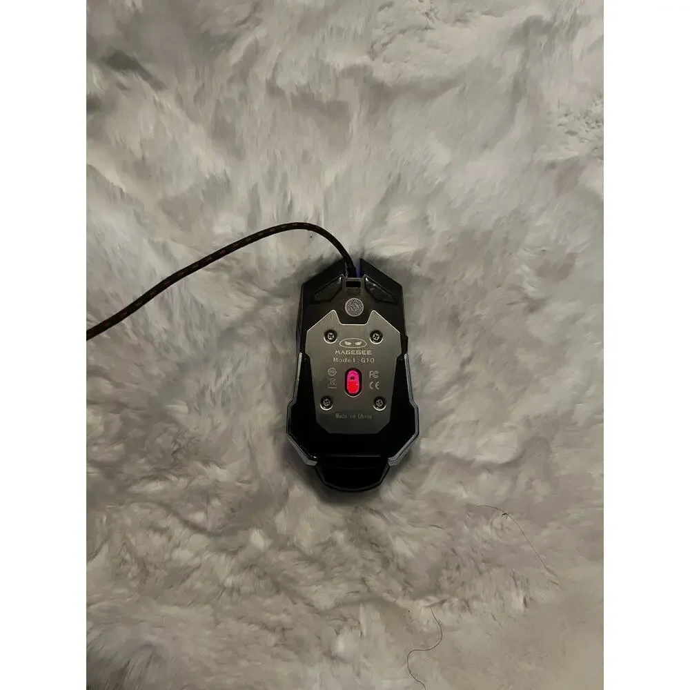 MAGEGEE Gaming Wired RGB Keyboard and Mouse Bundle, Black, Round Keycaps